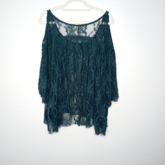 Free People lace cold shoulder blouse size medium - Picture 12 of 13